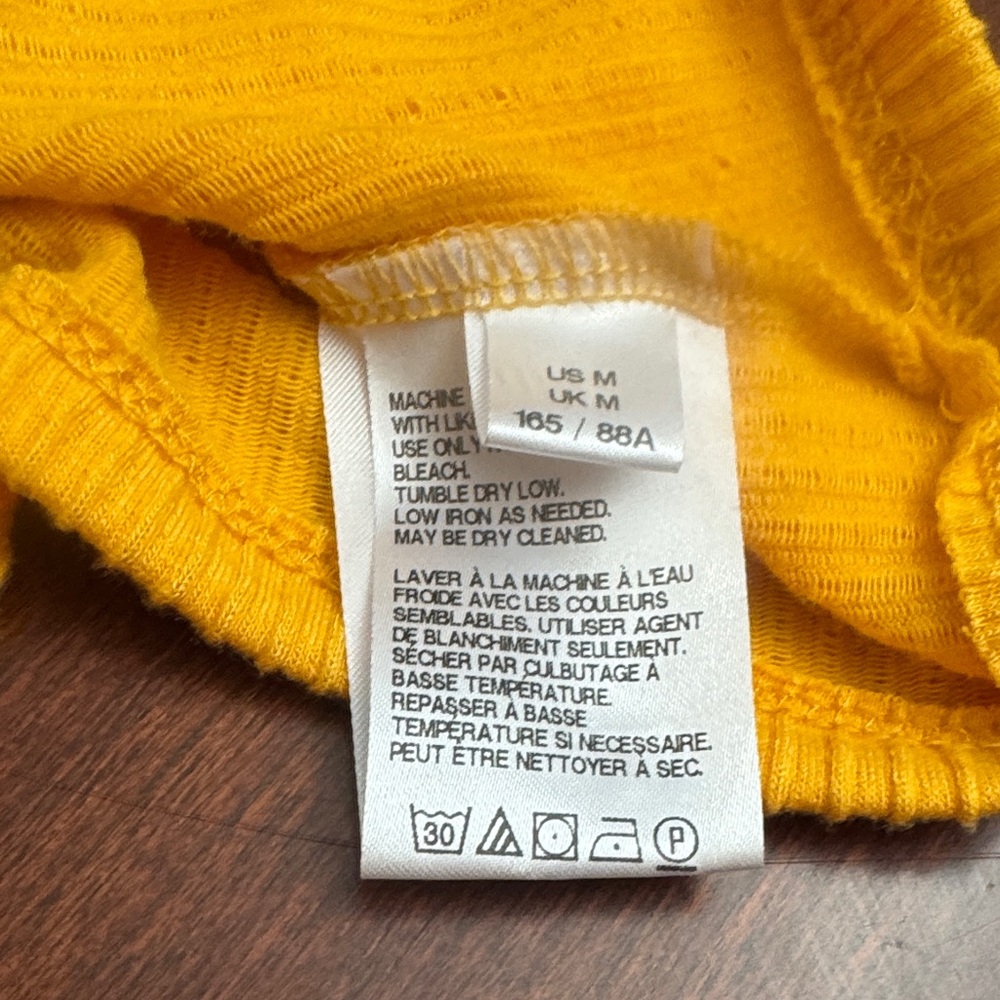 Yellow Ribbed Halter Top - Picture 6 of 7